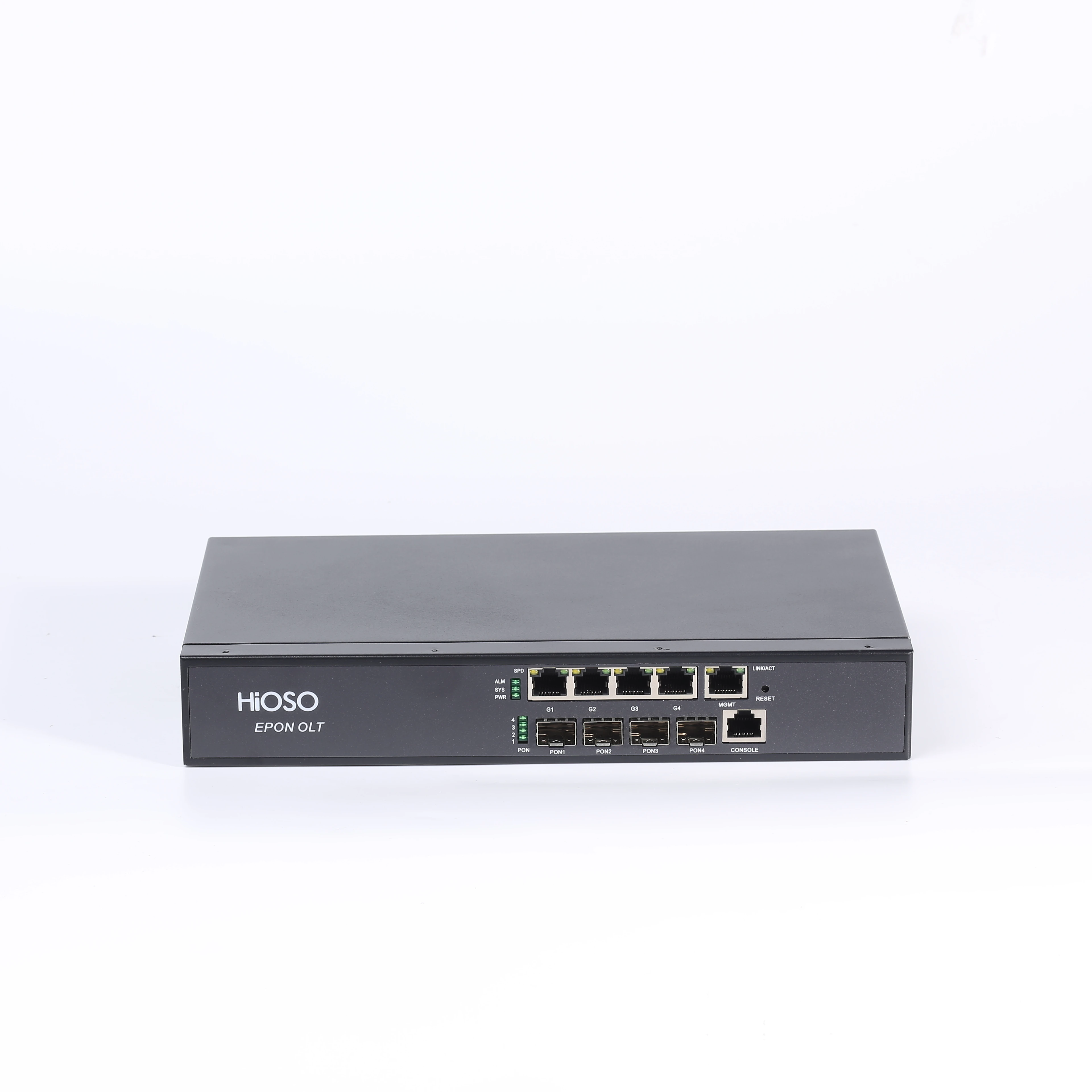 MINI 4PON OLT Without PON Modules Compatible EPON XPON ONU ONT 4 GE LAN Uplink 1 AC100-240V China Manufacturer Supplier WEB SNMP