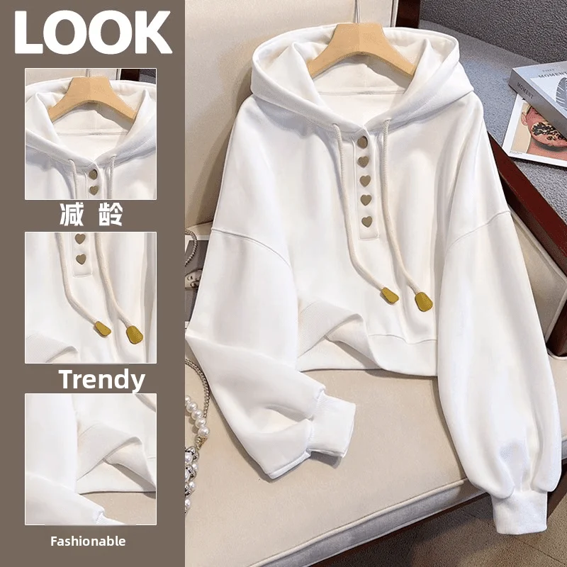 Sli فريدة من نوعها جميلة الأوروبية Sle المرأة هوديي Jaet الخريف الشتاء Faionable العصرية طويلة Sve فضفاضة تناسب البلوز