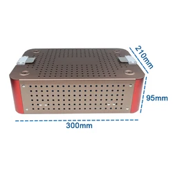 Taca do sterylizacji skrzynka ze stopu Aluminium skrzynka sterylizacyjna do przechowywania sterylizowanego instrumentu