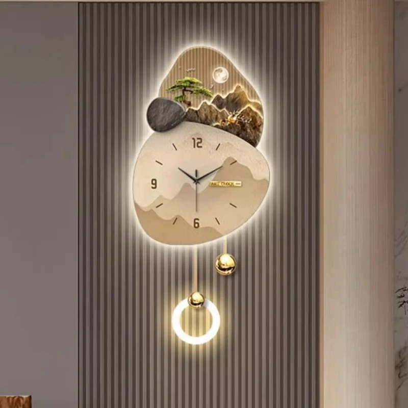 Luxury Creativity Corridor LED Wall Clock Fashion Living Room Clock Mural Watch Restaurant Number Wall Mute Clock Home Decor