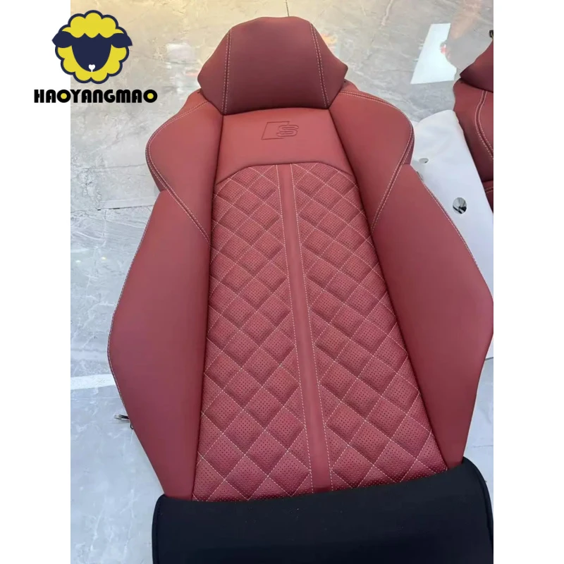 Car Luxury Sport Racing Seat Custom Carbon Fiber Panel Leather Cover Bucket Upgrade RS Seats for Audi A3 A4 A5 A6 A7 Q3 Q5