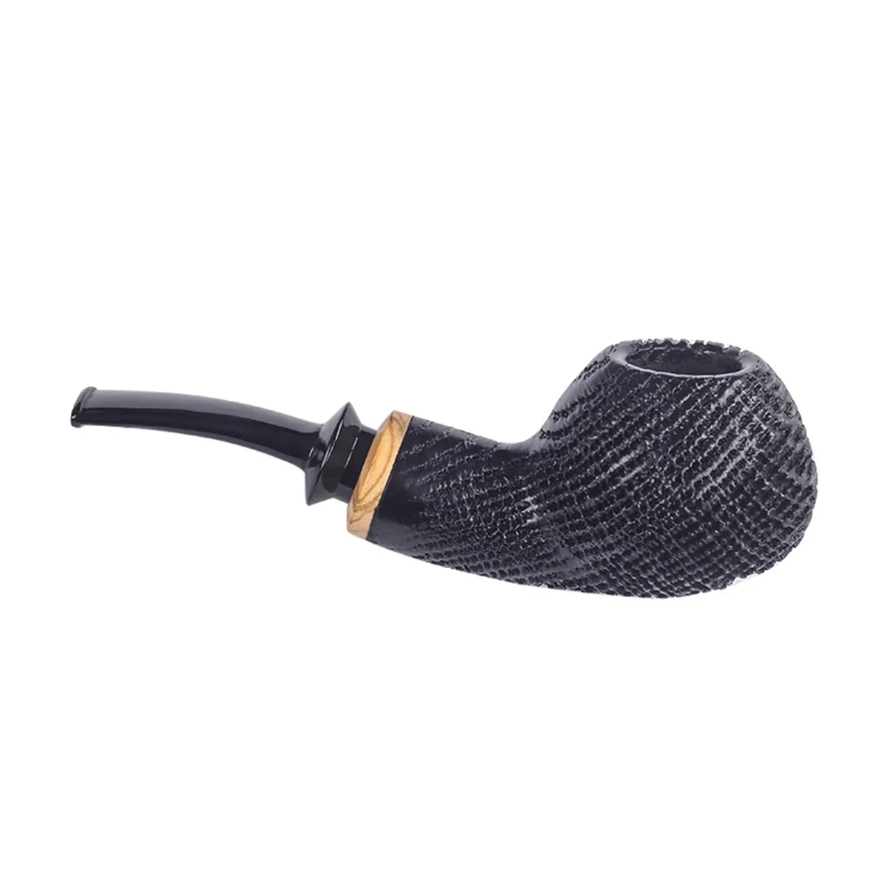 Bent Tobacco Smoking Army Wood Cut Black Gift Pipe Filter With Handmade 3mm Accessory Mount Handle Type Gentleman Oak Retro