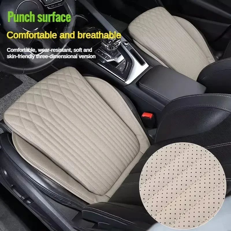 

Breathable Car Seat Cushion Luxury Leather Commercial Vehicle Non-slip Support Pad Universal High Rebound Sponge Seat Cover