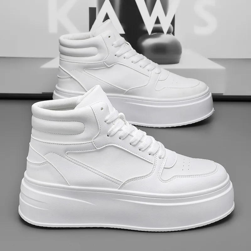 Autumn Men Casual Sneakers Platform Ankle Boots High-top Thick Bottom Sneakers Male Outdoor Basketball Shoes Sport Trainers_voghion.com