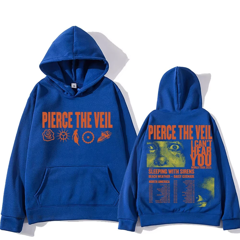 

Pierce The Veil Hooded for Autumn/Winter Harajuku Fleece Sweatshirt Long-sleeved Hip Hop Clothes Clothes Women Retro Pullovers