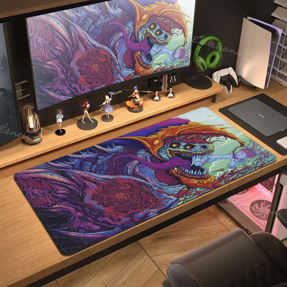 

Large Mousepad Gamer Mousepads Keyboard Mat Desk Rug CS GO Monster Pc HD Rubber Desk Mats Company Oni Mouse Pad For Gift 90x40cm