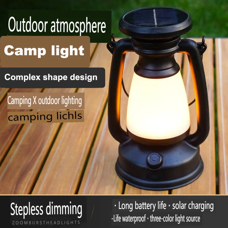 Charging Decoration Retro Horse Light Camping Atmosphere Portable Led Desk Lamp For Outdoor Bar  Light Table Lantern Home Decor