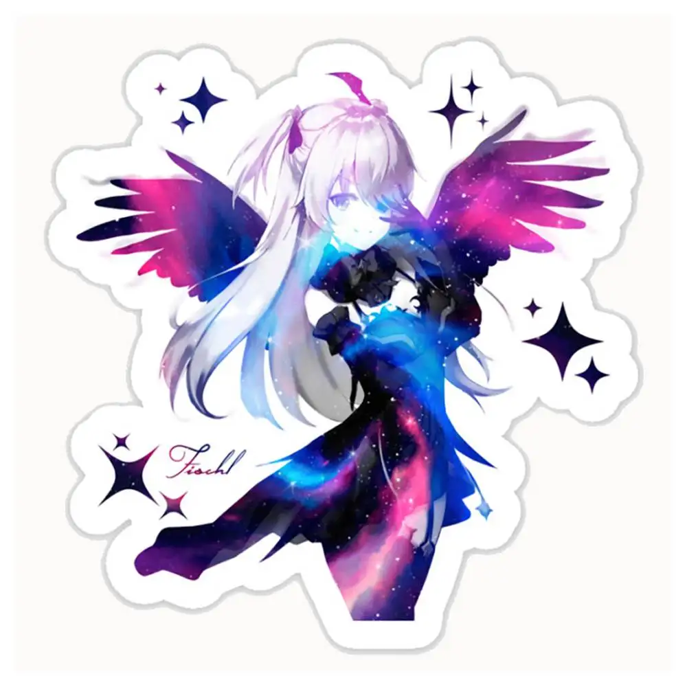 Space Influence Night Princess Waterproof Stickers For Decorating Car Windows Motorcycles And Computers.