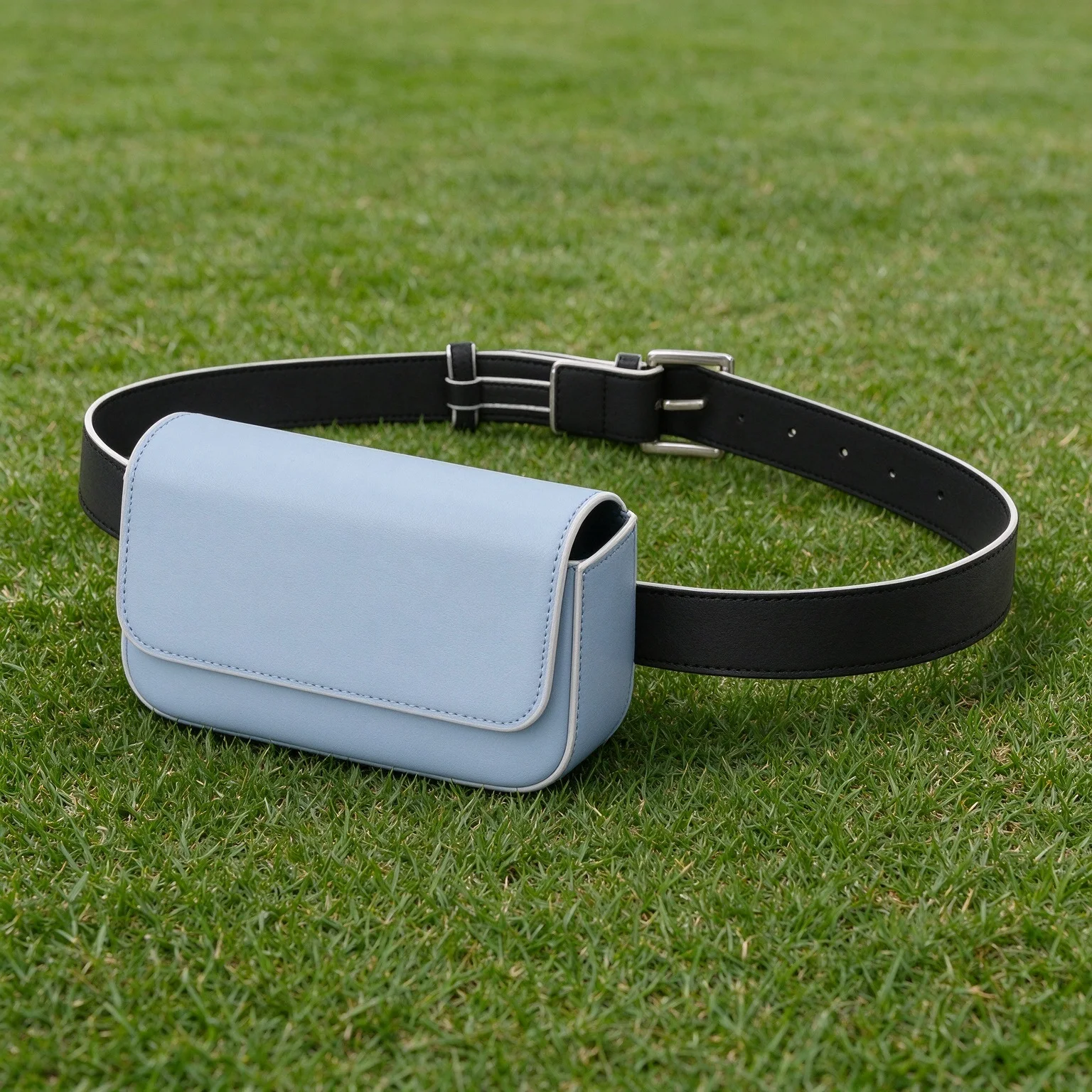 Women Korean Golf Belt Bag, Fine Texture Magnetic Closure Golf Accessory Pouch