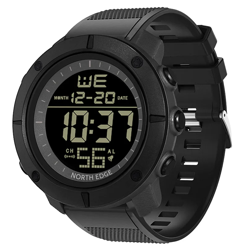 Led Digital Sport NORTH EDGE Stopwatches Military Men's Watches 50 M Waterproof Multi-function Snooze Alarm TANK Smart Clock