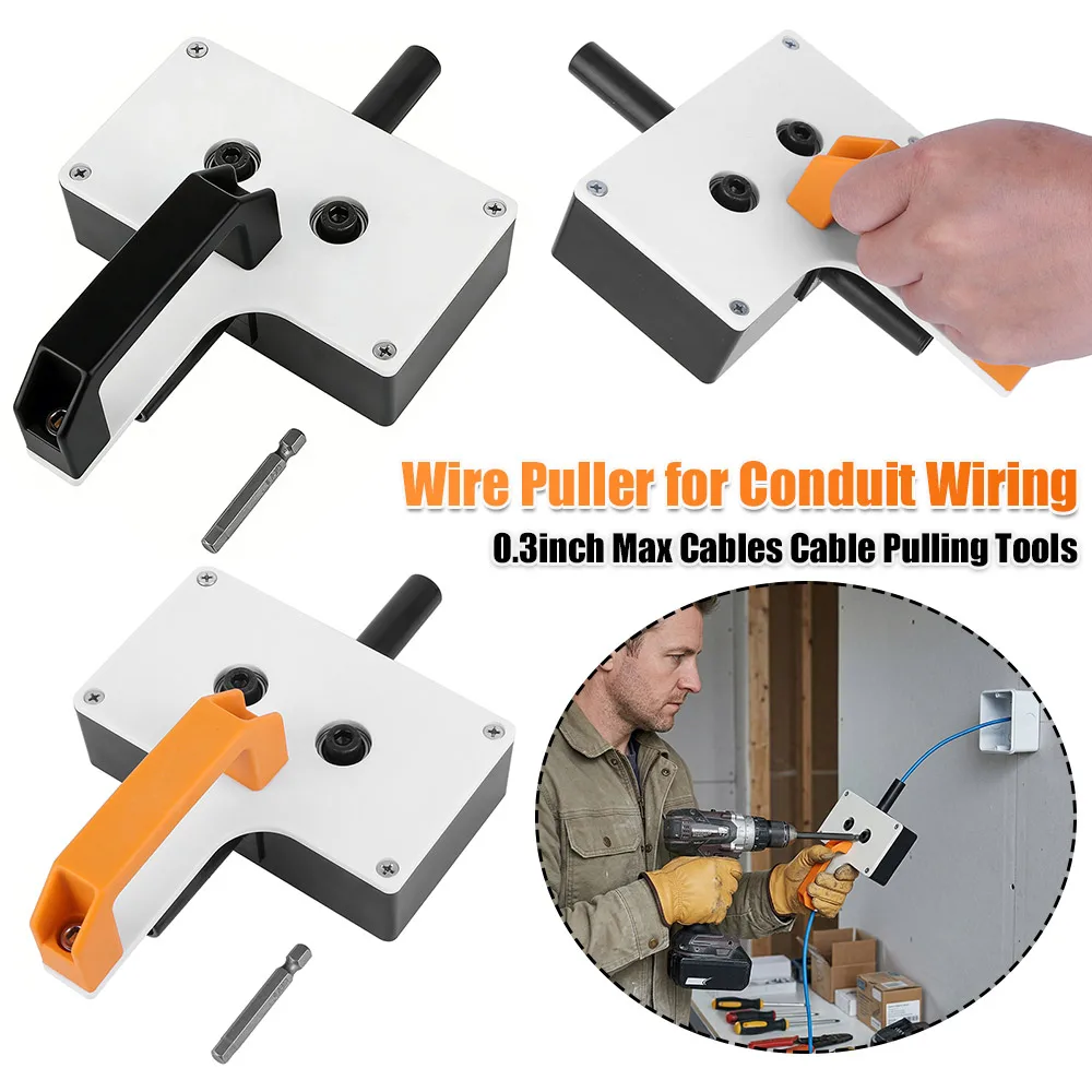 Wire Puller for Conduit Wiring Wire Pulling Tools 0.3inch Max Cables Threading Machine for Residential Commercial Industrial Use