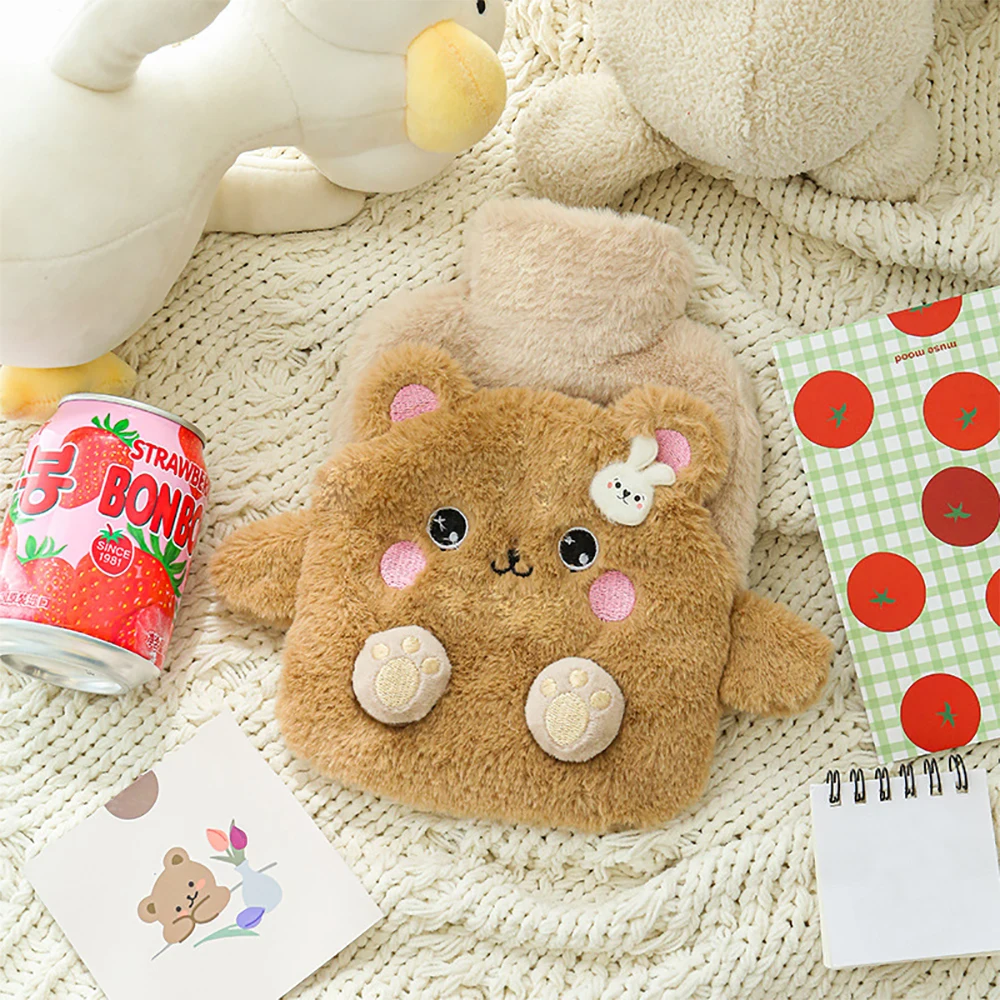 

New Cartoon Rabbit Warm Bag PVC Thick Hot Water Bag Cute Plush Belly Warm Water Bag Warm Hand Feet Warmer Plush Hot Water Bottle