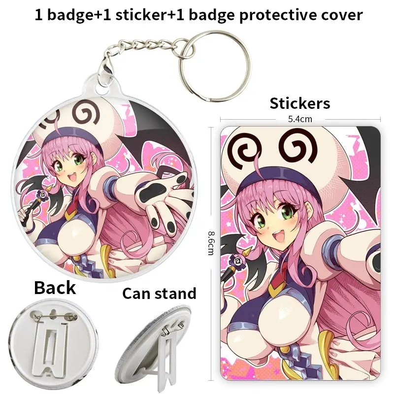 Lala Satalin Deviluke Anime Character Game Soft Button Badge Brooch anchor Peripherals Pin FashionFashion Hat 58mm