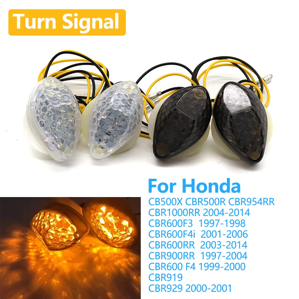Para Honda CB500X CBR500R CBR954RR CBR600 F3/F4/F4i/RR CBR900RR CBR919/929 montaje empotrado LED intermitentes luz intermitente