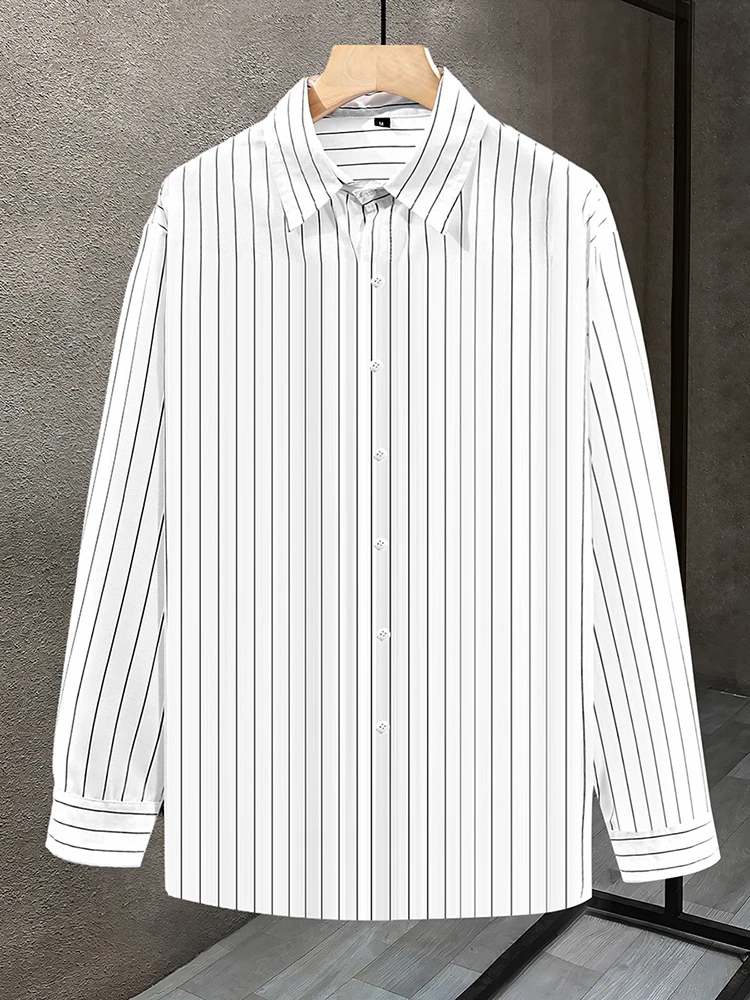 

Летние мужские длинные све из тонкого ледяного шелка, повседневная полосатая дышащая молодежная палатка, молодежная повседневная одежда, белая