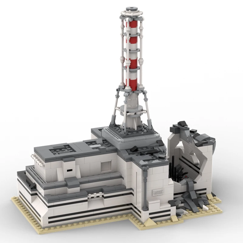 853pcs MOC Chernobyl Nuclear Power Plant Disaster Architecture Model Building Blocks Home Decor Office Desk Decor Gift For Him