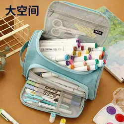 Large Capacity Pencil Case Cute Student Pencil Cases Big Pen Bag Case Storage Box Boy Girl Kid Office School Stationery Supplies