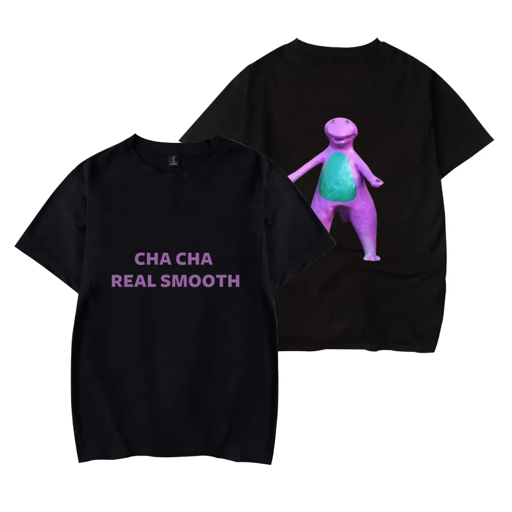 Cha Cha-T-shirt à Manches Courtes et Col Ras du Cou pour Homme et Femme, Streetwear Décontracté et Amusant, Harajuku