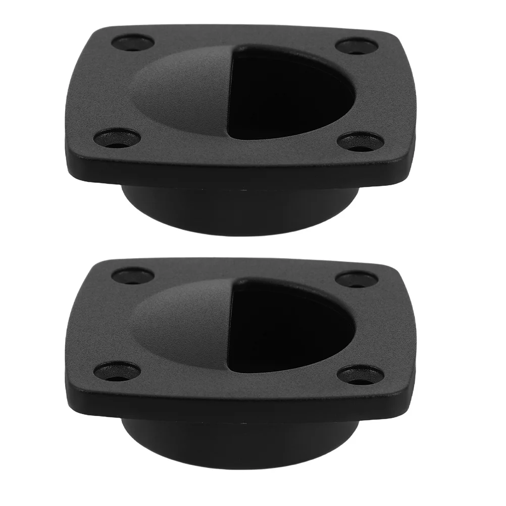 

2Set Square Marine Hatch Pull Flush Pull Handle Nylon Durable for Boat Deck Hatch Covers Flush Mount Latch Grip Handle for Boat