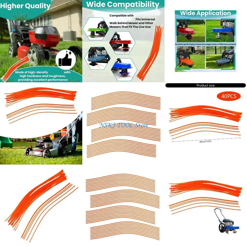 L8RC Nylon Replacement Trimmer Line String 40 Pieces/Lot for Enhanced Durability in Yard Maintenance Equipment