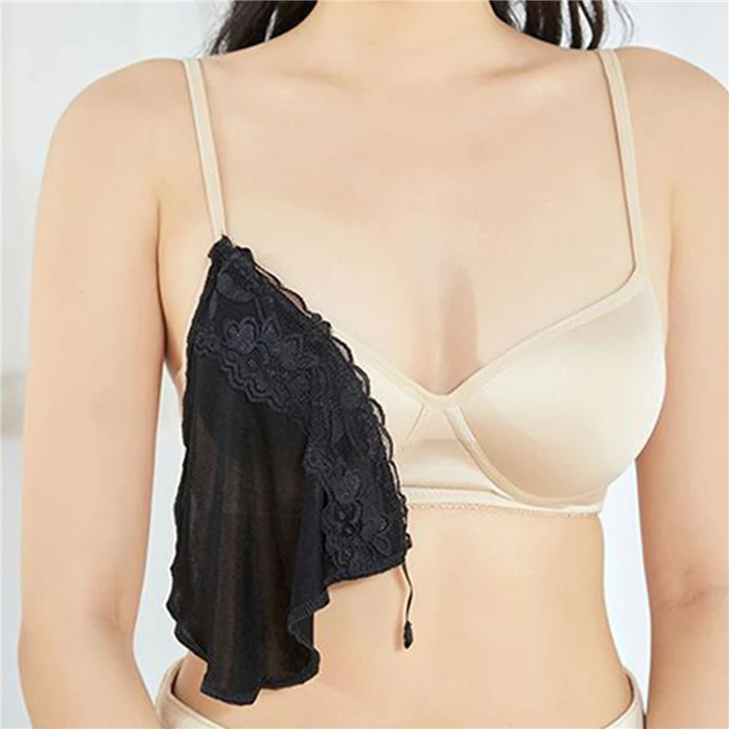 Pregnant Women Lace Cleavage Cover Up Camisole Bra Underwears Strapless Insert Wrapped Chest Invisible Clip-On Adjustable Top