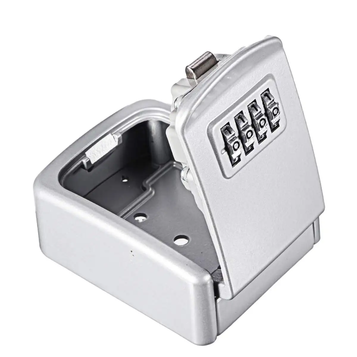 Imagem -04 - Wall Mounted Key Lock Safe Box Liga de Zinco Intempéries Dígitos Combinação Armazenamento Chave Segurança Lock Box Indoor e Outdoor