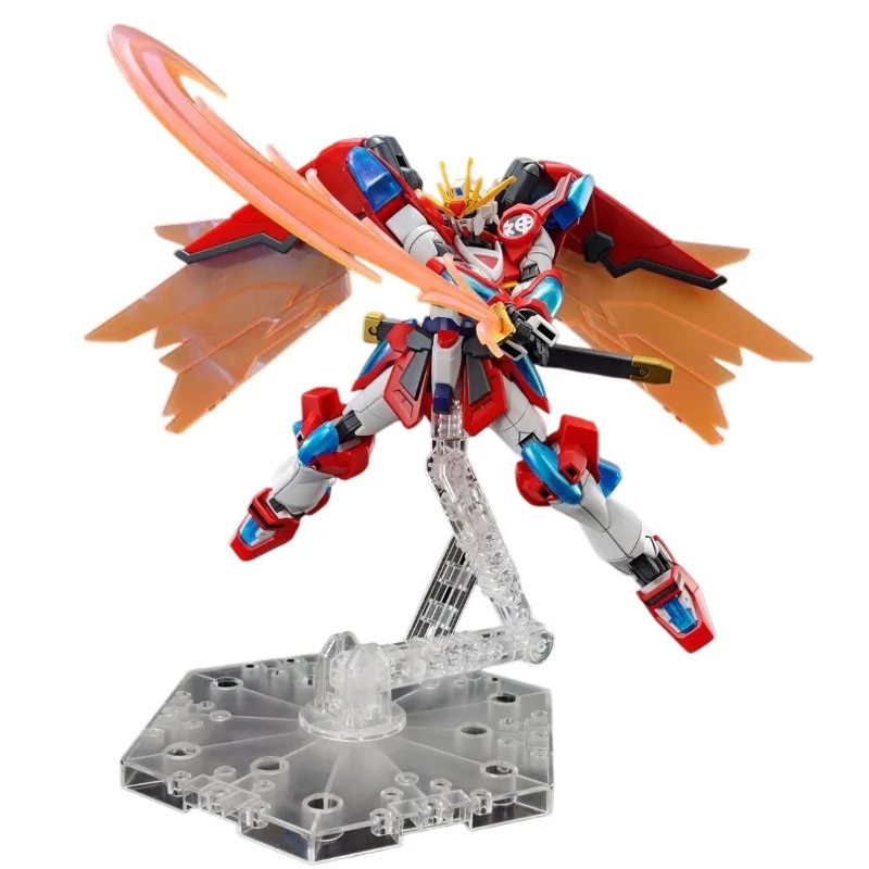 متوفر في المخزون بانداي حقيقية HG 1:144 شين حرق جاندام جاندام أنيمي عمل الشكل التجمع نموذج اللعب الهدايا