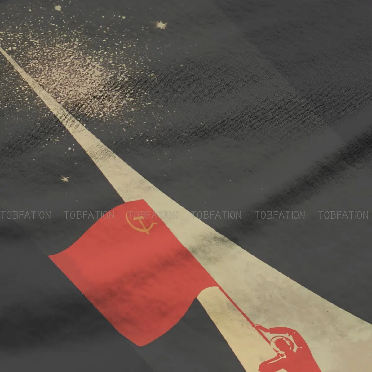 All The Way Up To The Stars Soviet Union Propaganda Style TShirt Russian USSR CCCP Comfortable Creative T Shirt Short Sleeve