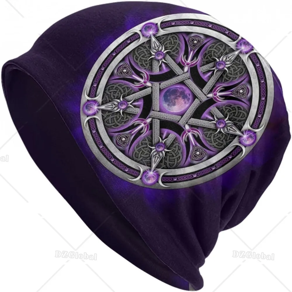 

Purple Wicca Wiccan Star Pentagram Pentacle Casual Scarf Bandana Loose Hat Stretch Headwear Beanie Hat for Outdoor Running