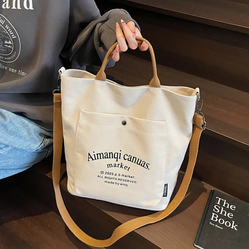 

Woman Large Capacity Cotton Handbag 2025 Designer Shoulder Crossbody Tote bag Fashion Shopper Bag Female Casual Messenger bags