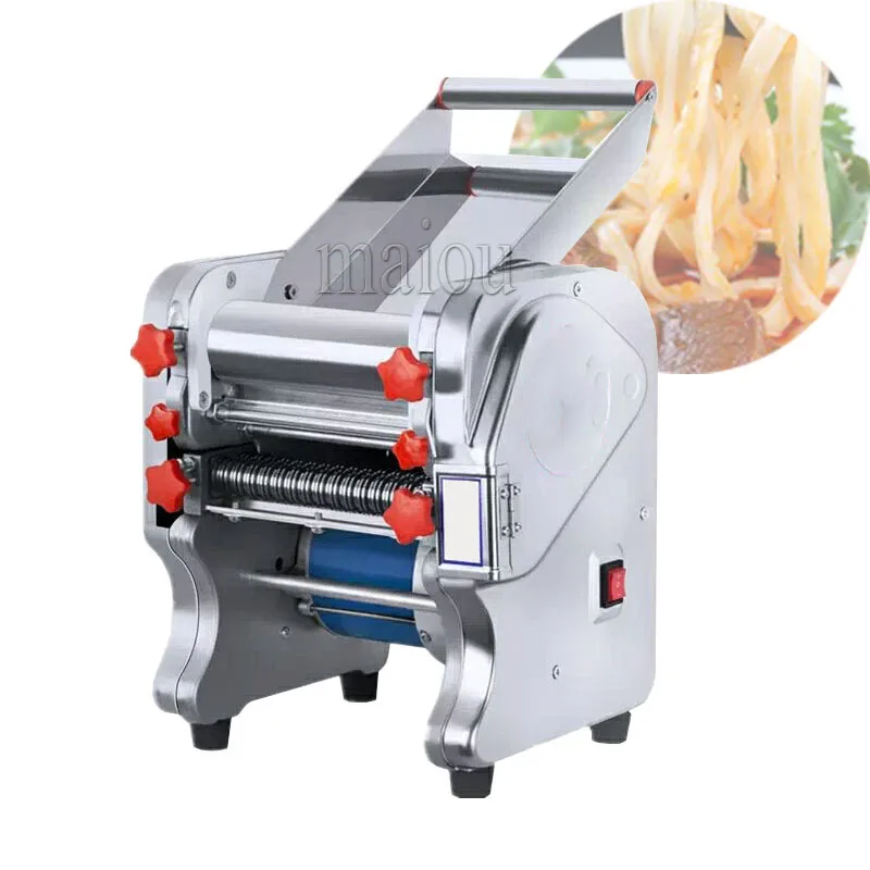 Electric Noodle Press Machine Dough Roller Stainless Steel Desktop Pasta Dumpling Maker Commercial Kneading Noodle Machine