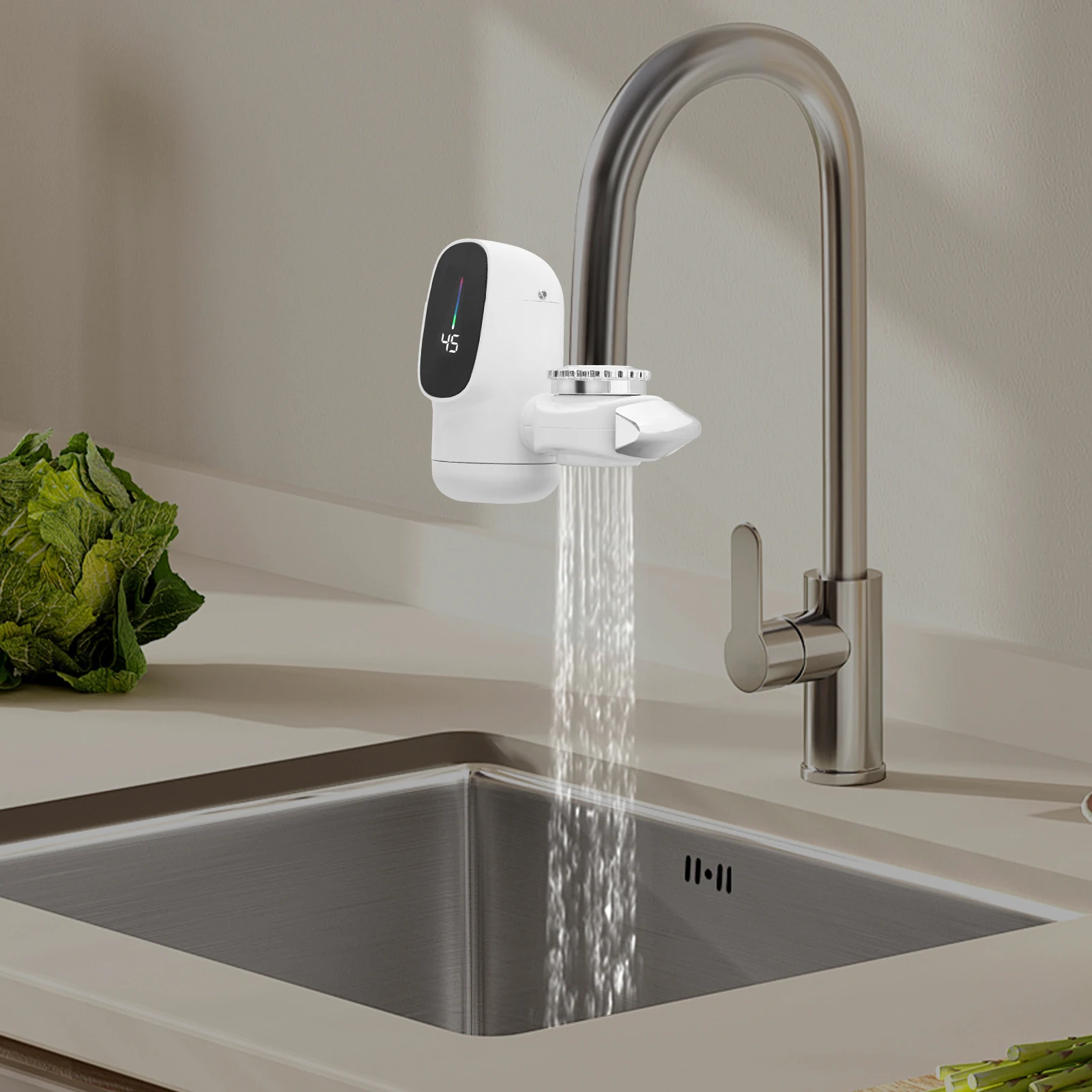 صنبور الماء الساخن الفوري لـ RV 2500W 110V RV سخان مياه الولايات المتحدة التوصيل 5.91 * 5.12in IPX4 شاشة LED مقاومة للماء الطراز الحديث #3