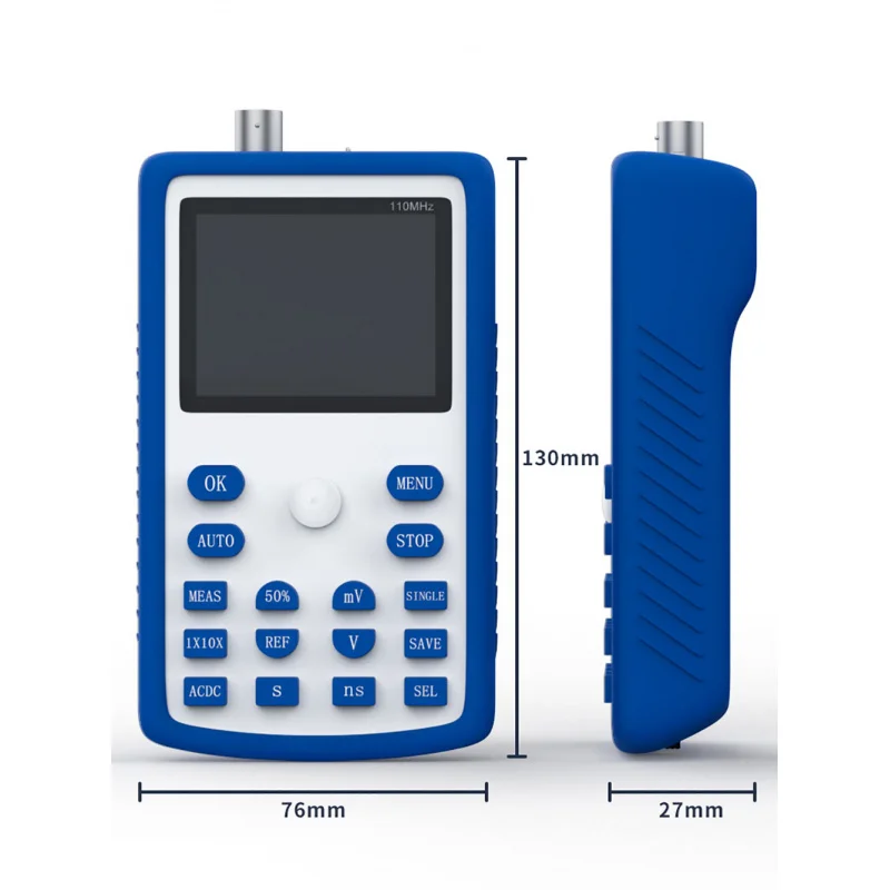 FNIRSI-1C15 Professional Digital Handheld Oscilloscope 500MS/s Sampling Rate 110MHz Analog Bandwidth Support Waveform Storage