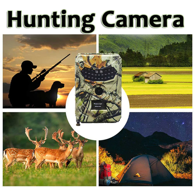 Hunting Camera Infrared Night Vision Cammera Outdoor 12MP Video Recorder IP56 Waterproof 1080P Wildlife Trail Detector Photo