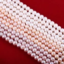 Grade A Natural Freshwater Pearl Irregular Round Beads DIY Women Necklace Bracelet Beads for Jewelry Making Supplies Accessories