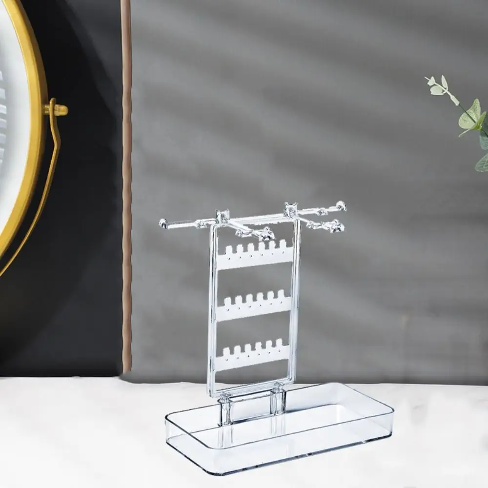 

Transparent Desktop Jewelry Rack with Base Detachable Jewelry Display Stand Creative Hanging Storage Tray Anklets