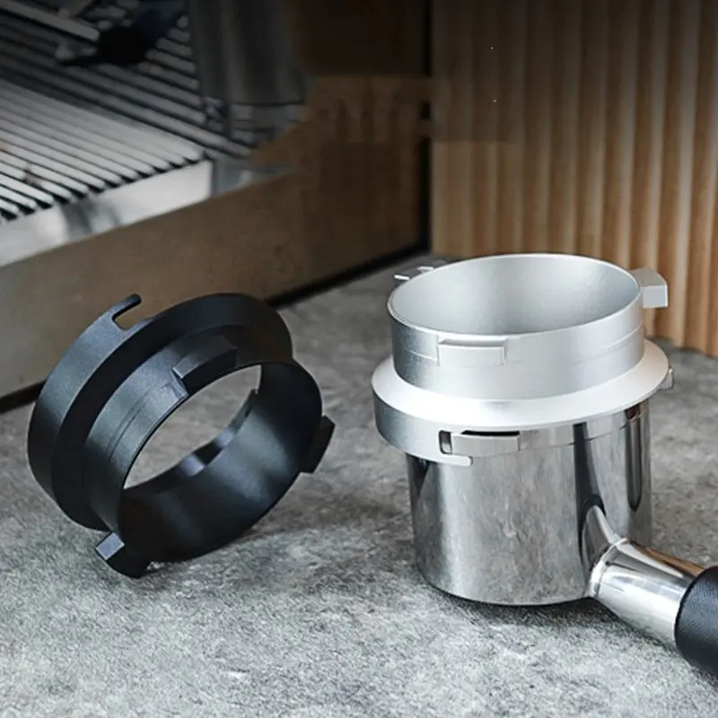 57MM Intelligent Dosing Ring Espresso Barista Profilter For Brewing Bowl Coffee Powder Delong 9 Coffee Power Anti-fly Tool
