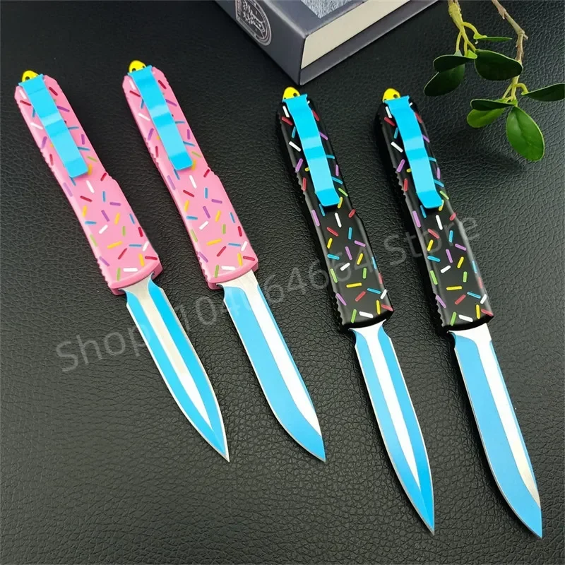 NEW UT85 Mic Folding Knife D2 Blade Aluminum Alloy Handle High Quality Outdoor EDC Camping Hiking Hunting Pocket Knives