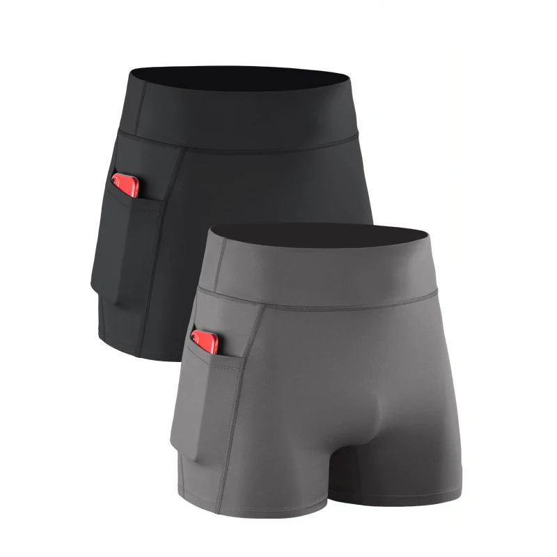 Viser de survêtement taille haute pour hommes, shorts de fitness, caleçons de cyclisme, pantalons courts, leggings de sport pour hommes, collants