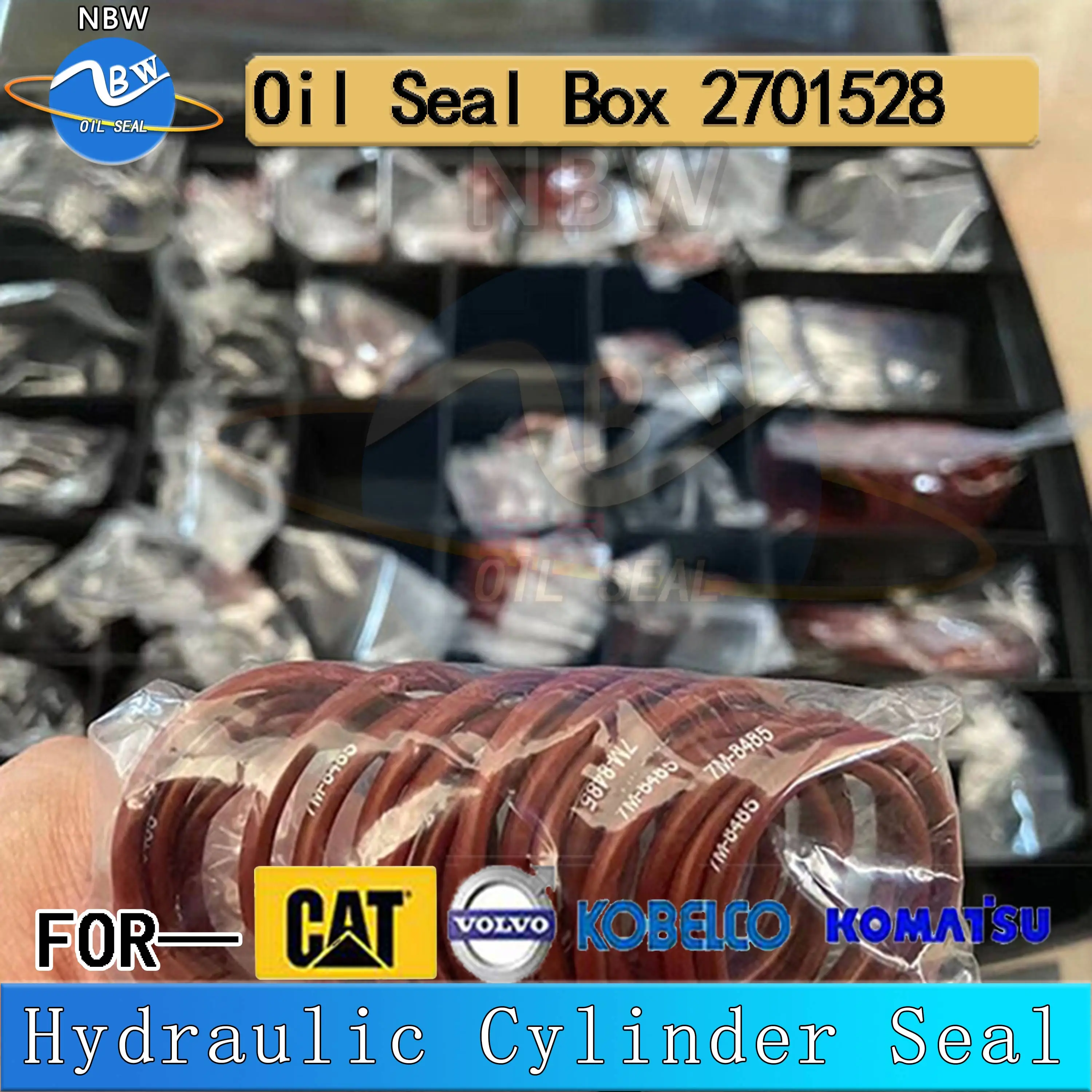 270-1528 - Gaske For Caterpillar CAT 4C-4782 4C4782 Excavator Hydraulic Cylinder Oil Sealing Repair Kits 2701528 Nitrile Rubber