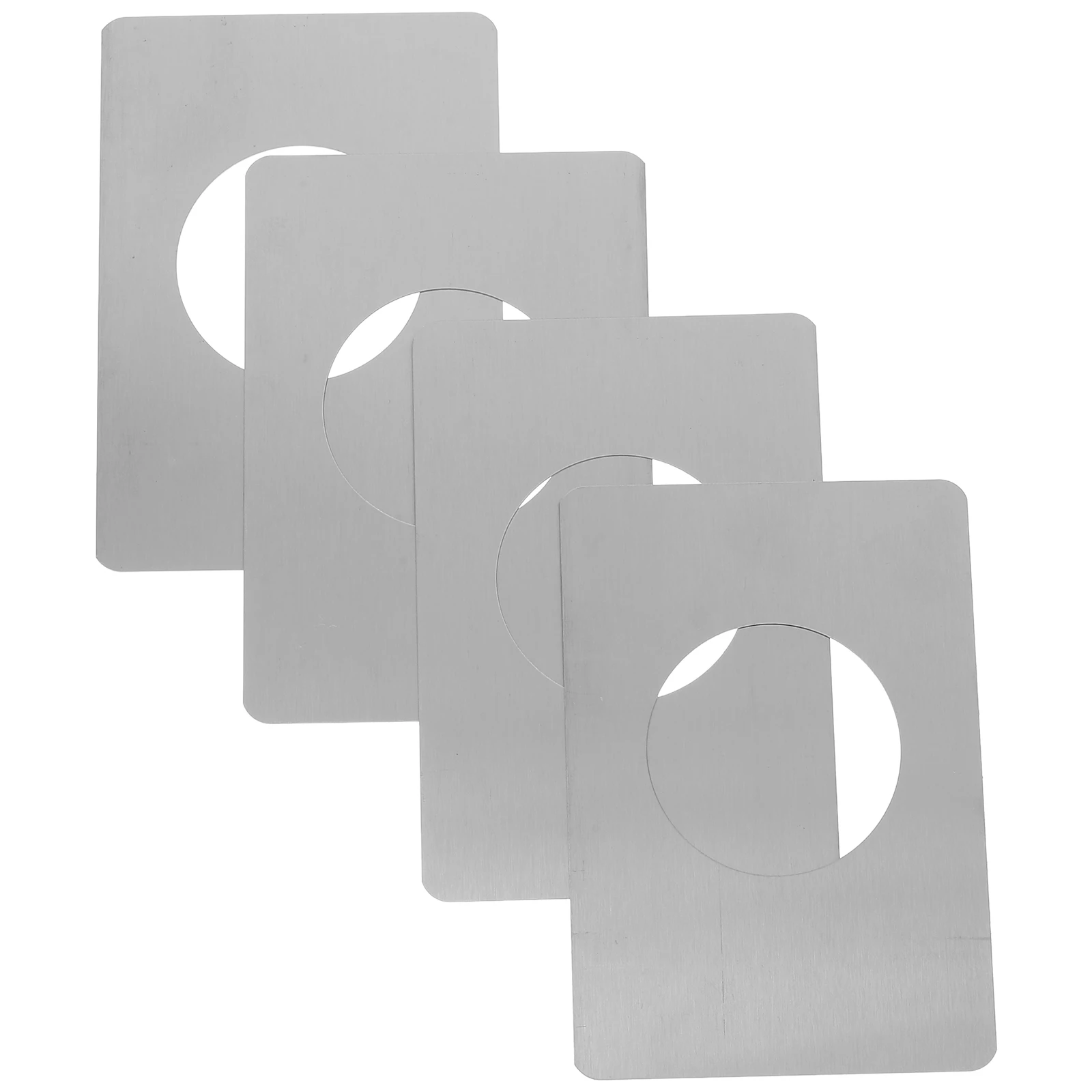

4pcs Door Lock Repair Plate Stainless Steel Scratch Cover Reinforcement Backplate For Wooden Doors Hole Filler Wobbly Locks