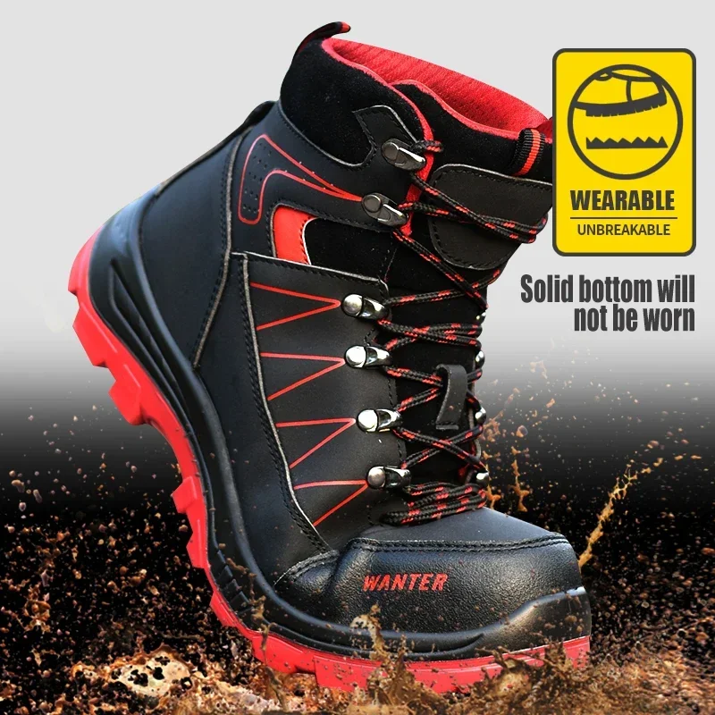 Men Work Boots Lightweight Comfort Safety Shoes Men Steel Toe Work Sneakers Indestructible Security Protective Shoes Size 37-48