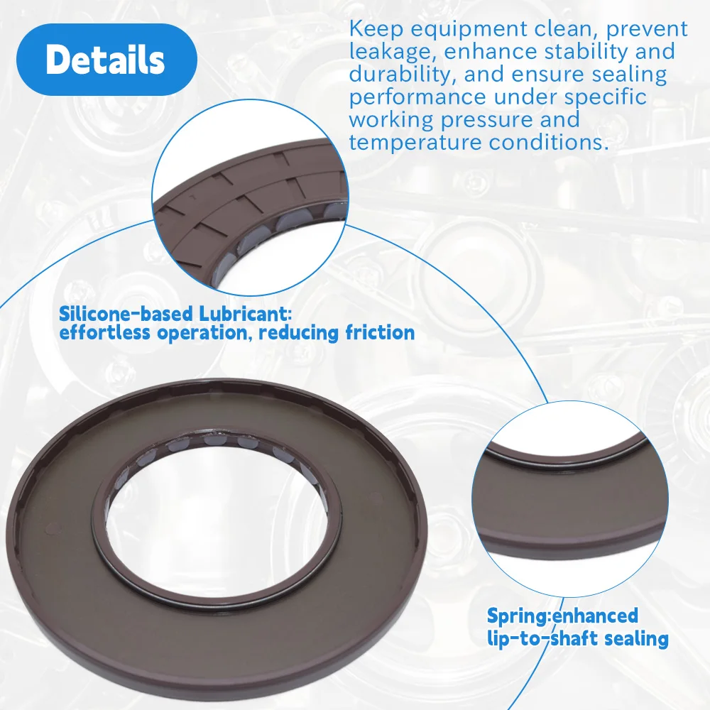 DMHUI Hydraulic Pump Oil Seal 60x110x7mm for Rexroth A4VG145/175 Pumps Factory Manufacturing PPS Type FKM Shaft Sealing Ring