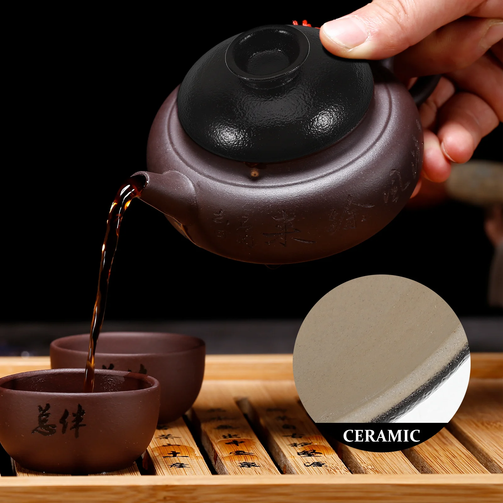 

2Pcs Ceramic Teacup Lids Traditional Aesthetics Versatile Use for Tea and Coffee Mugs Ceramic Water Cup Lids Water Cup Lid