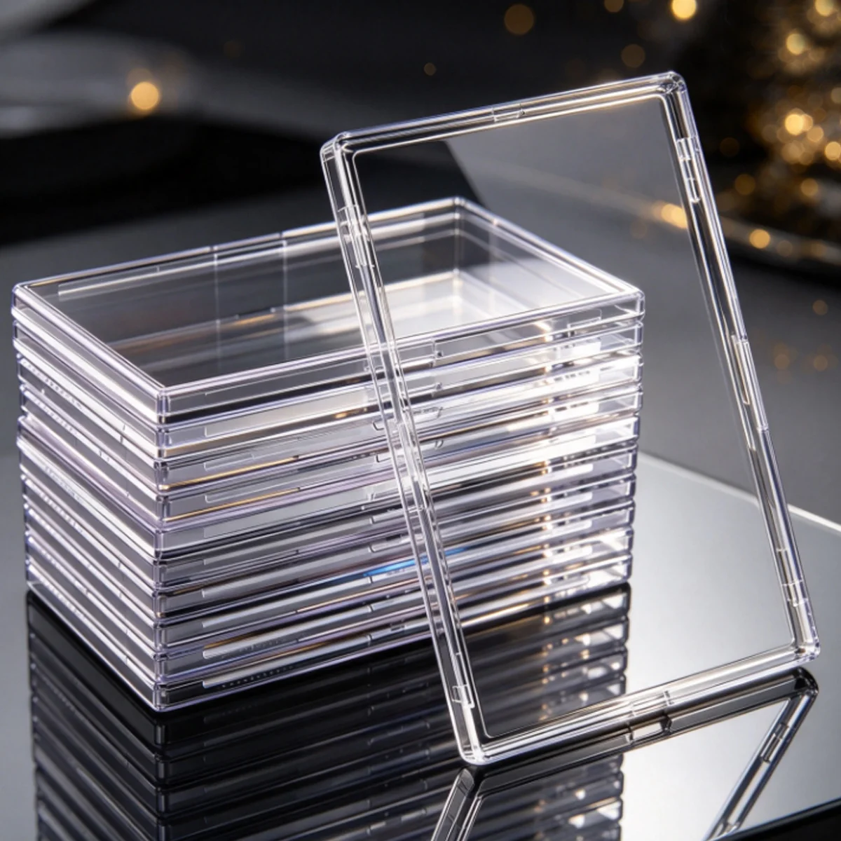 8/10/24pcs Clear Rigid Acrylic Card Toploaders Hard Protective Sleeves for Trading Sports Cards Heavy Duty Display Holders ZSY