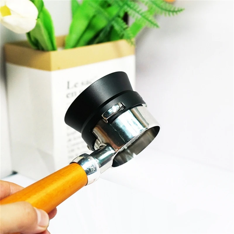 54 мм приемное дозирующее кольцо для кофейного порошка, вращающееся кольцо из алюминиевого сплава для кофемашины 8