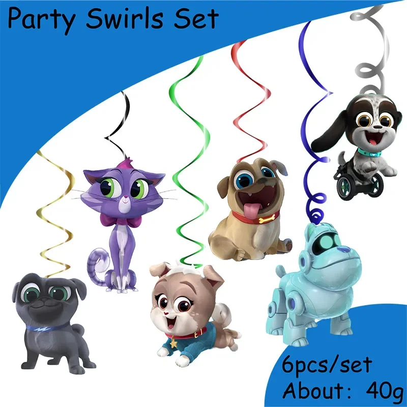 Disneypuppy dog palsBirthdayDecoration Angle Jednorazowa zastawa stołowa Kubek Talerz Obrus Baby Shower Dzieci Dziewczynki Chłopiec Materiały