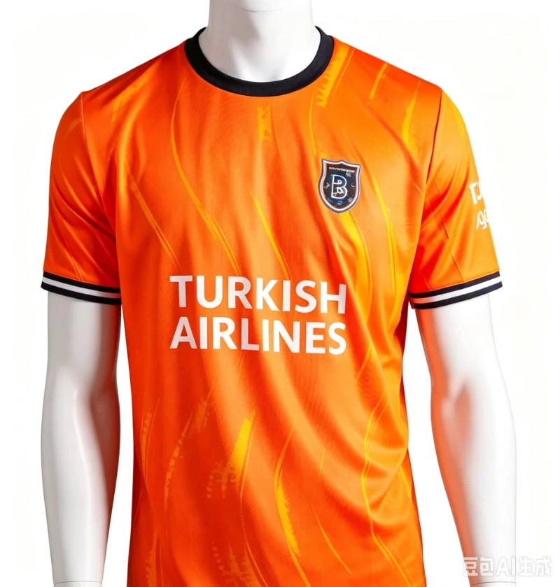 Men Istanbul Basaksehir FK Home Soccer Jersey Short Sleeve Football Shirt Quick Dry Fan Match Uniform Tops Family Matching