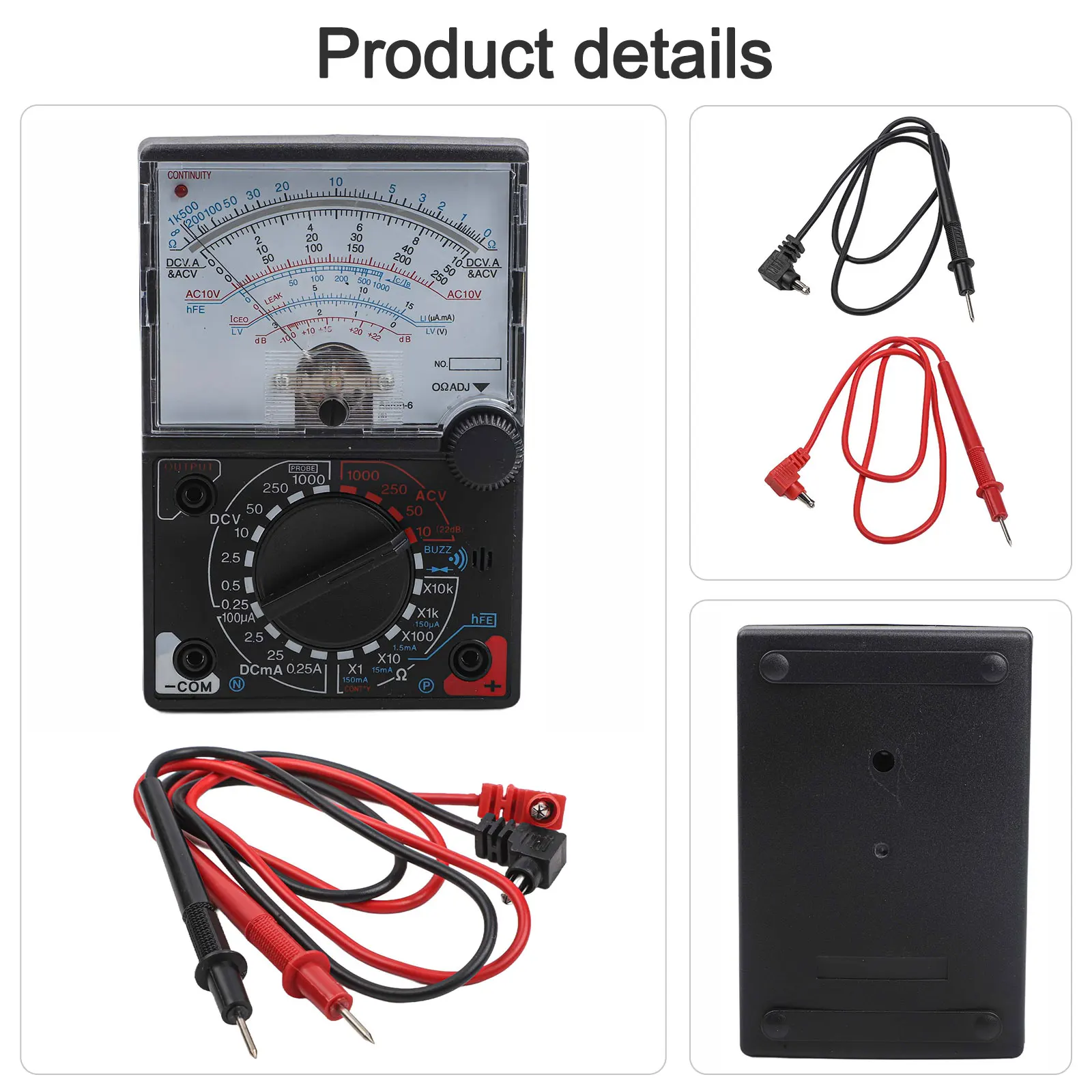 Voltage Current Analog Meter For Learning Portable Lightweight Educational Tool Precision Measurement For Electricians