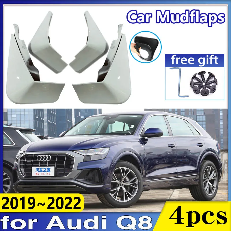 Mudguards for Audi Q8 2019 2020 2021 2022 Accessories Front Wheel Fender Baking Paint Mud Flap Guard Splash Protect Car Mudflaps